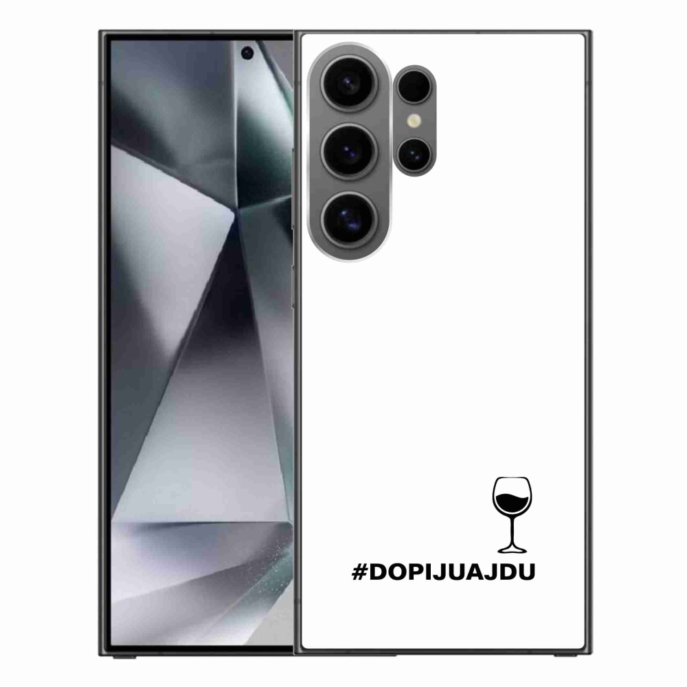 Gelový kryt mmCase na Samsung Galaxy S24 Ultra - vinný motiv bílé pozadí