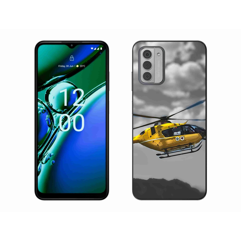 Gelový kryt mmCase na Nokia G42 - žlutá helikoptéra