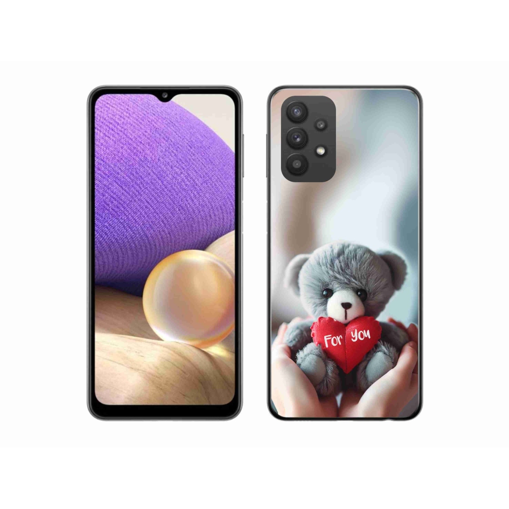 Gelový kryt mmCase na Samsung Galaxy A32 5G - medvídek pro zamilované