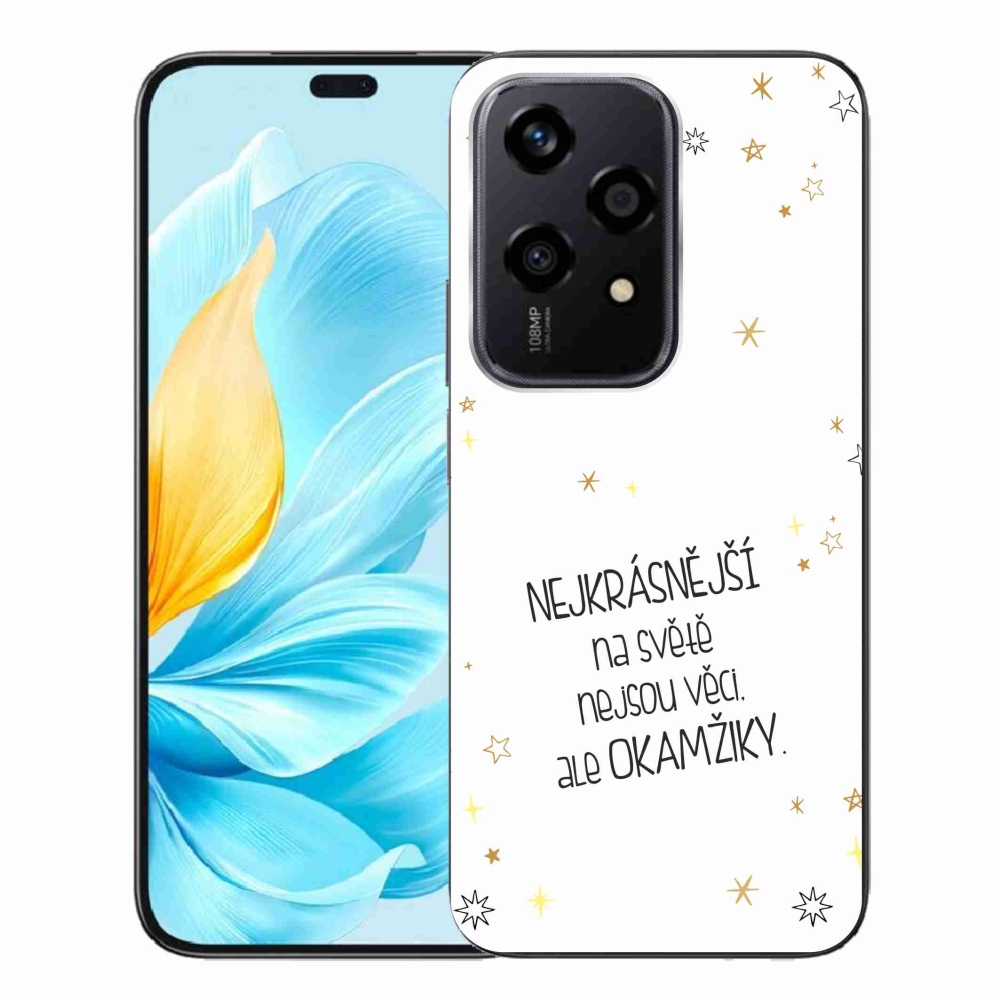 Gelový kryt mmCase na Honor 200 Lite 5G - citát 4 bílé pozadí