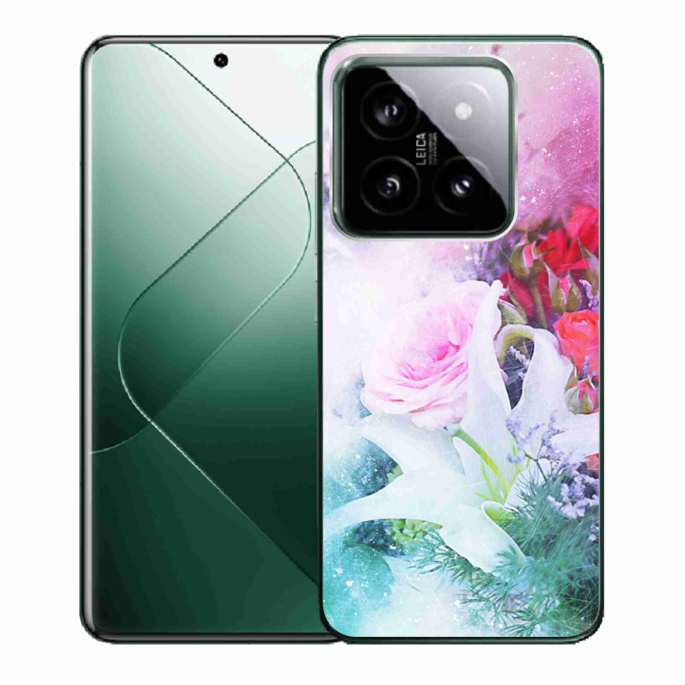 Gelový kryt mmCase na Xiaomi 14 - květiny 4