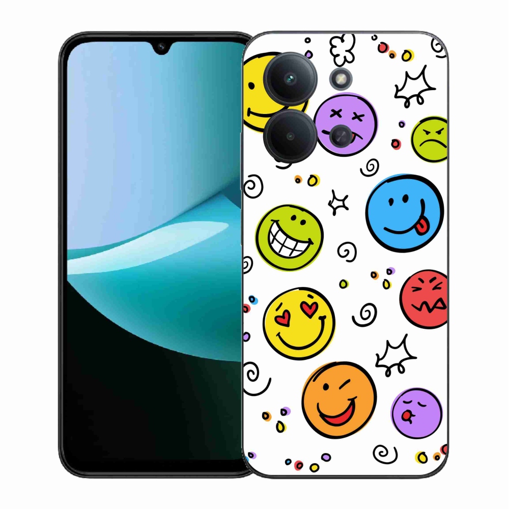 Gelový kryt mmCase na Xiaomi Redmi 15C 4G (171mm)/Poco C85 4G (171mm) - smajlíci