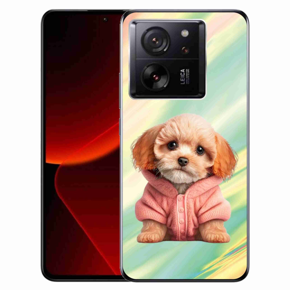 Gelový kryt mmCase na Xiaomi 13T/13T Pro - štěně ve svetru