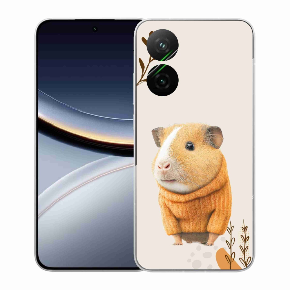 Gelový kryt mmCase na Xiaomi Poco F7 5G - morče ve svetru