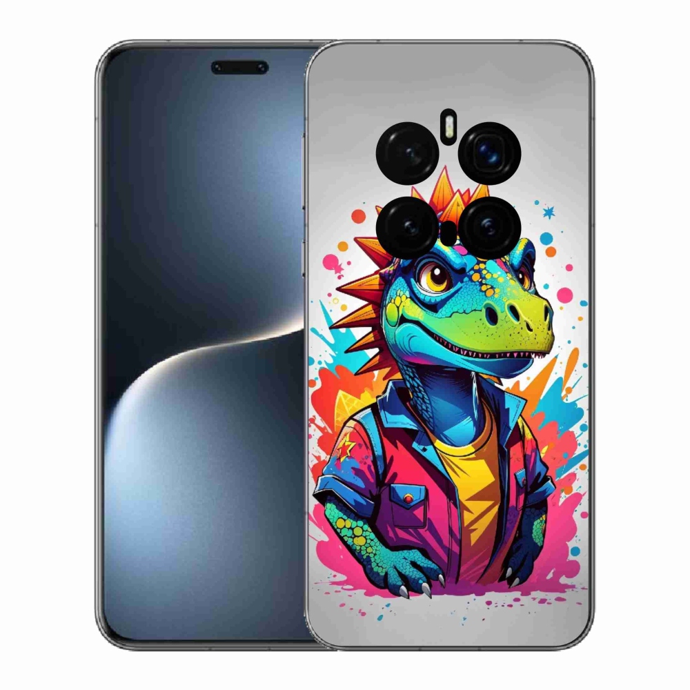 Gelový kryt mmCase na Honor Magic 7 Pro 5G - barevný dinosaurus