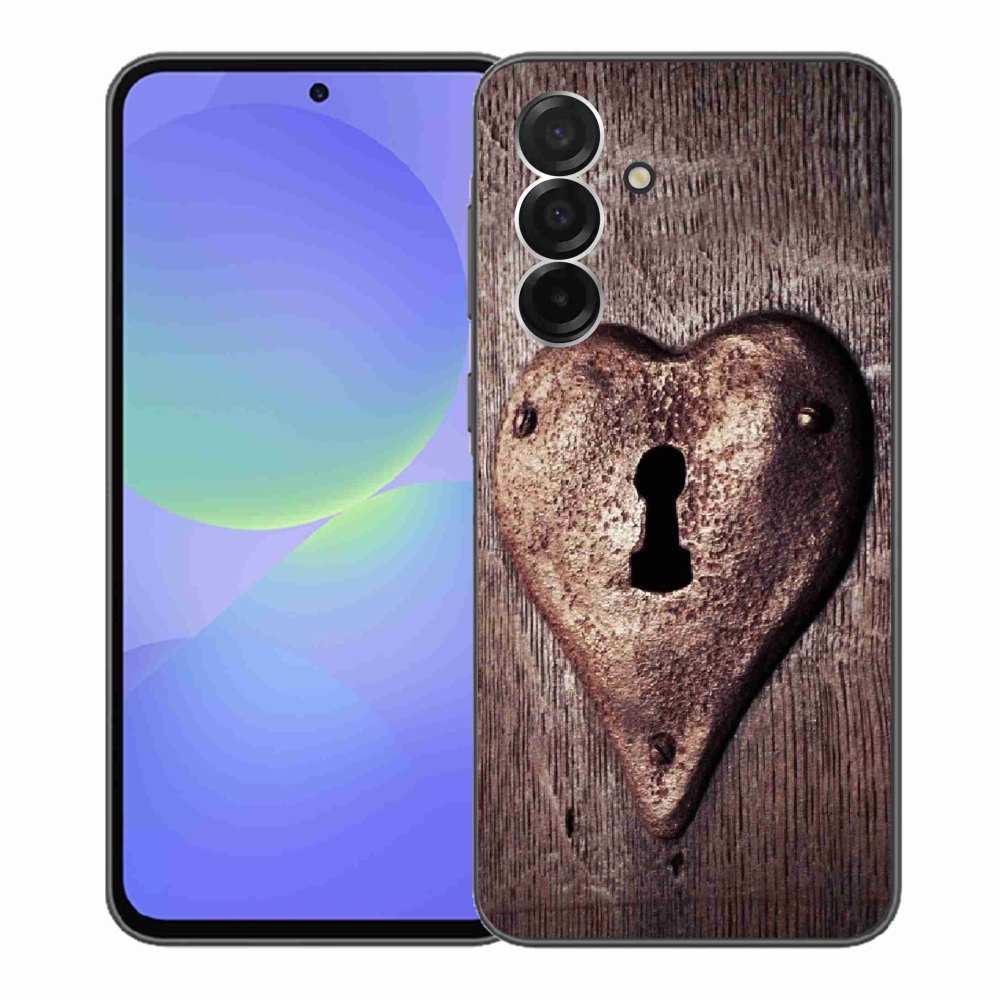 Gelový kryt mmCase na Samsung Galaxy A36 5G - zámek ve tvaru srdce