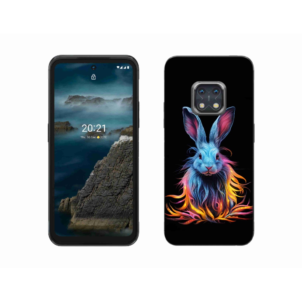 Gelový kryt mmCase na Nokia XR20 - abstraktní zajíc