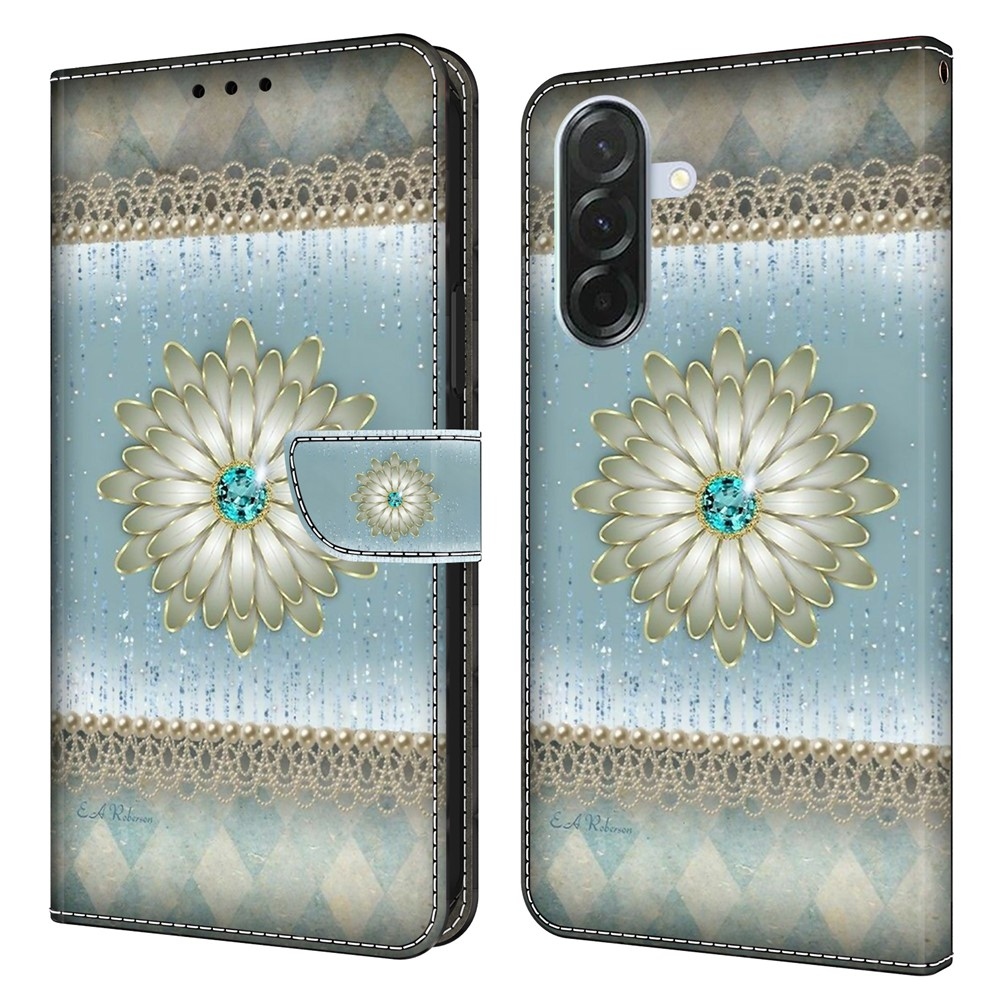 Fashion knížkové pouzdro na Samsung Galaxy A16 4G/5G - diamantový květ