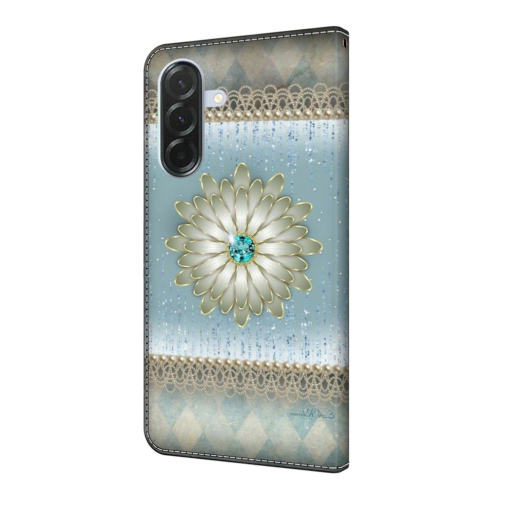 Fashion knížkové pouzdro na Samsung Galaxy A16 4G/5G - diamantový květ