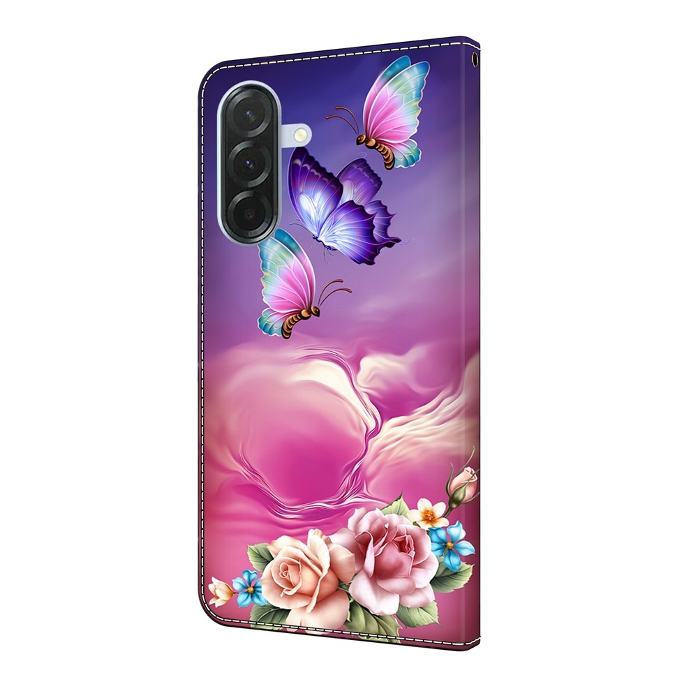 Fashion knížkové pouzdro na Samsung Galaxy A16 4G/5G - květiny a motýli