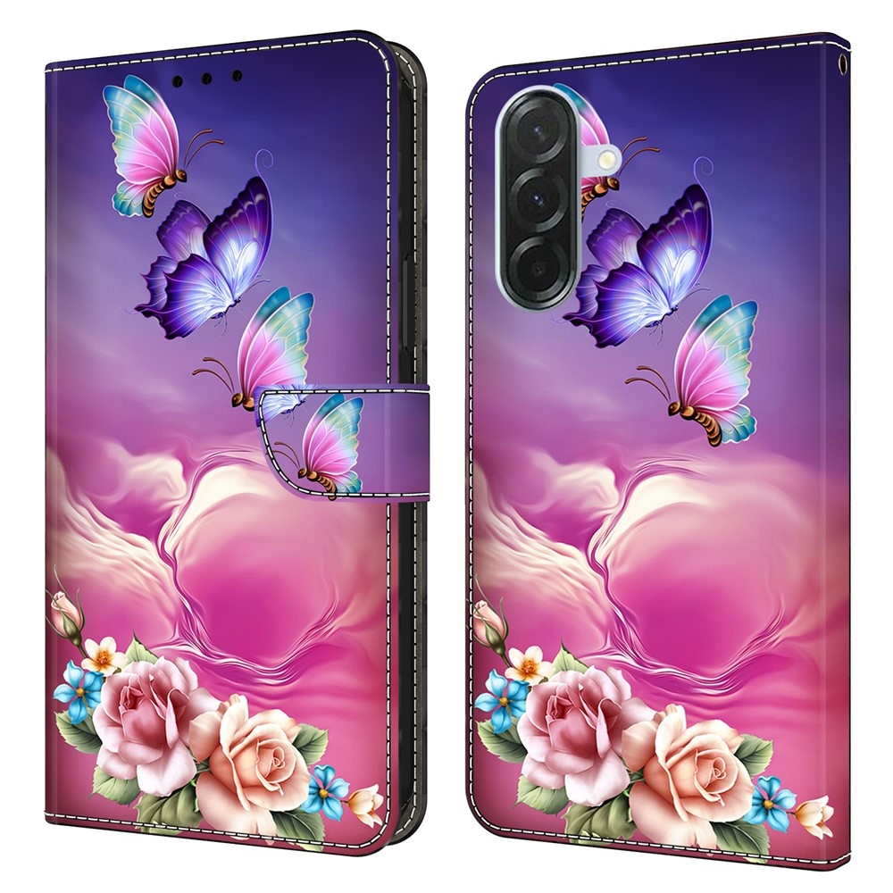 Fashion knížkové pouzdro na Samsung Galaxy A16 4G/5G - květiny a motýli