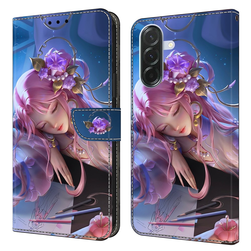 Fashion knížkové pouzdro na Samsung Galaxy A16 4G/5G - spící dívka