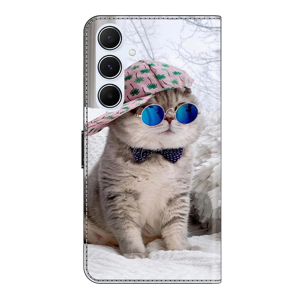 Fashion knížkové pouzdro na Samsung Galaxy A26 5G - kočka v kšiltovce