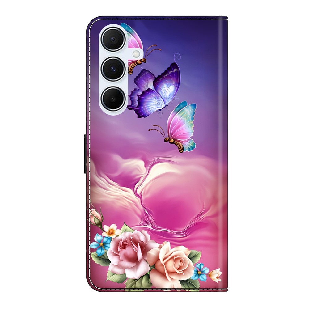 Fashion knížkové pouzdro na Samsung Galaxy A26 5G - květiny a motýli