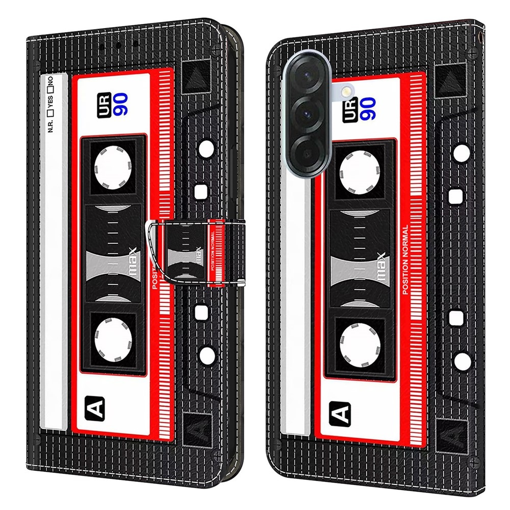 Fashion knížkové pouzdro na Samsung Galaxy A36 5G - audiokazeta