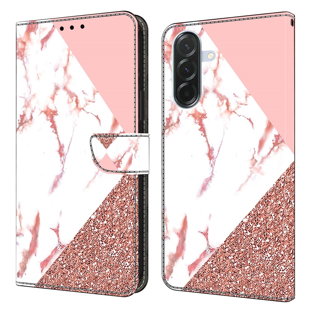 Fashion knížkové pouzdro na Samsung Galaxy A36 5G - trojůhelníkový vzor