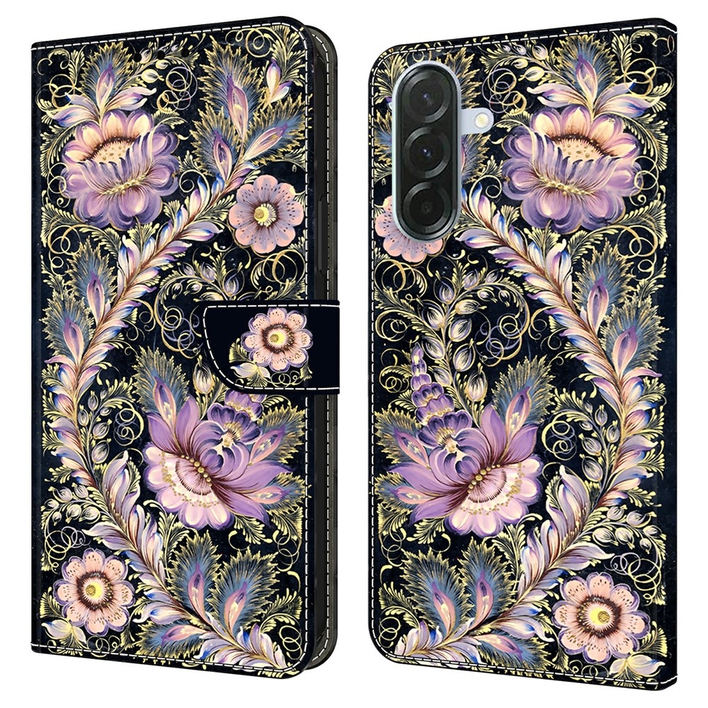 Fashion knížkové pouzdro na Samsung Galaxy A37 5G - květiny