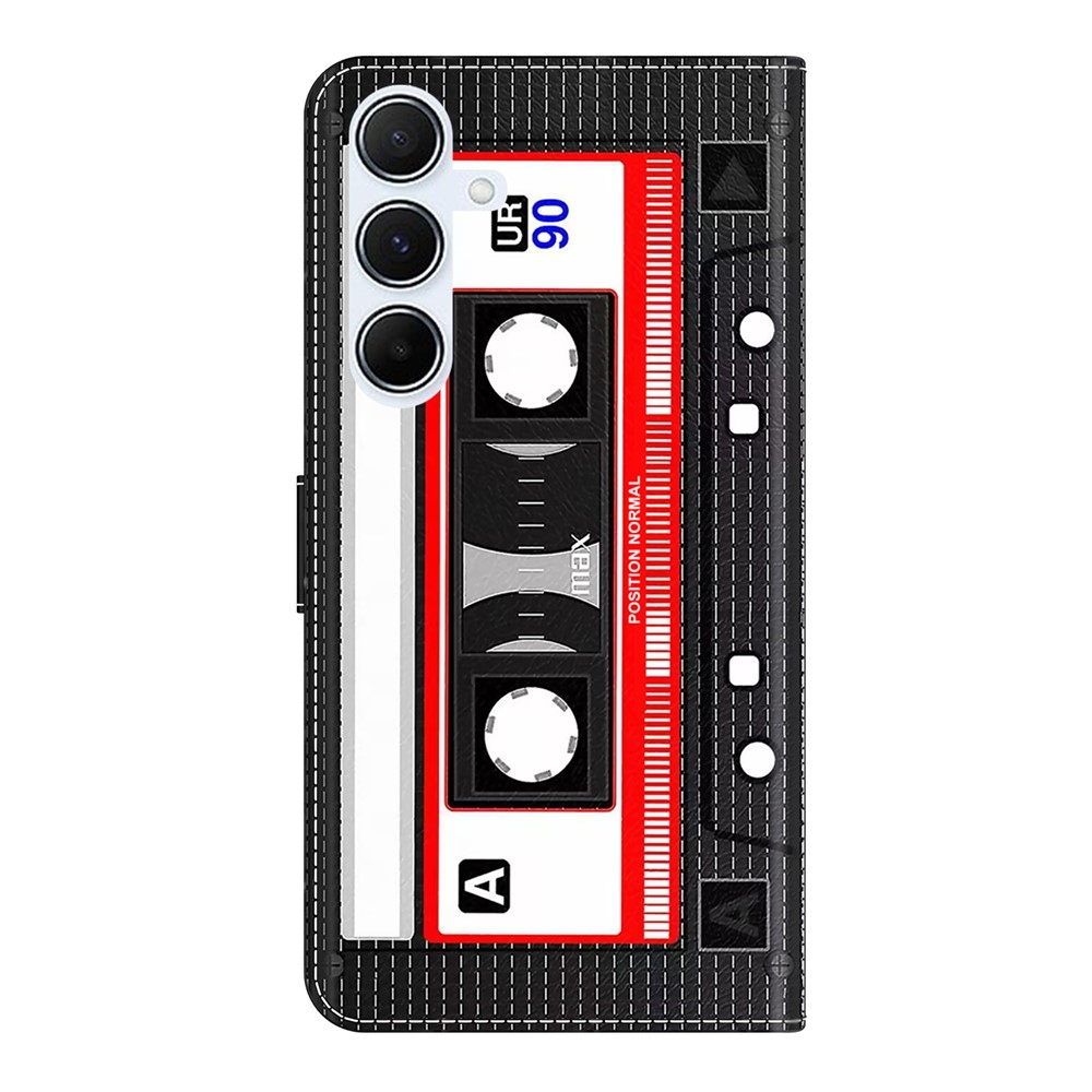 Fashion knížkové pouzdro na Samsung Galaxy A56 5G - audiokazeta