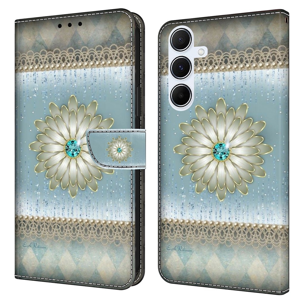 Fashion knížkové pouzdro na Samsung Galaxy A56 5G - diamantový květ