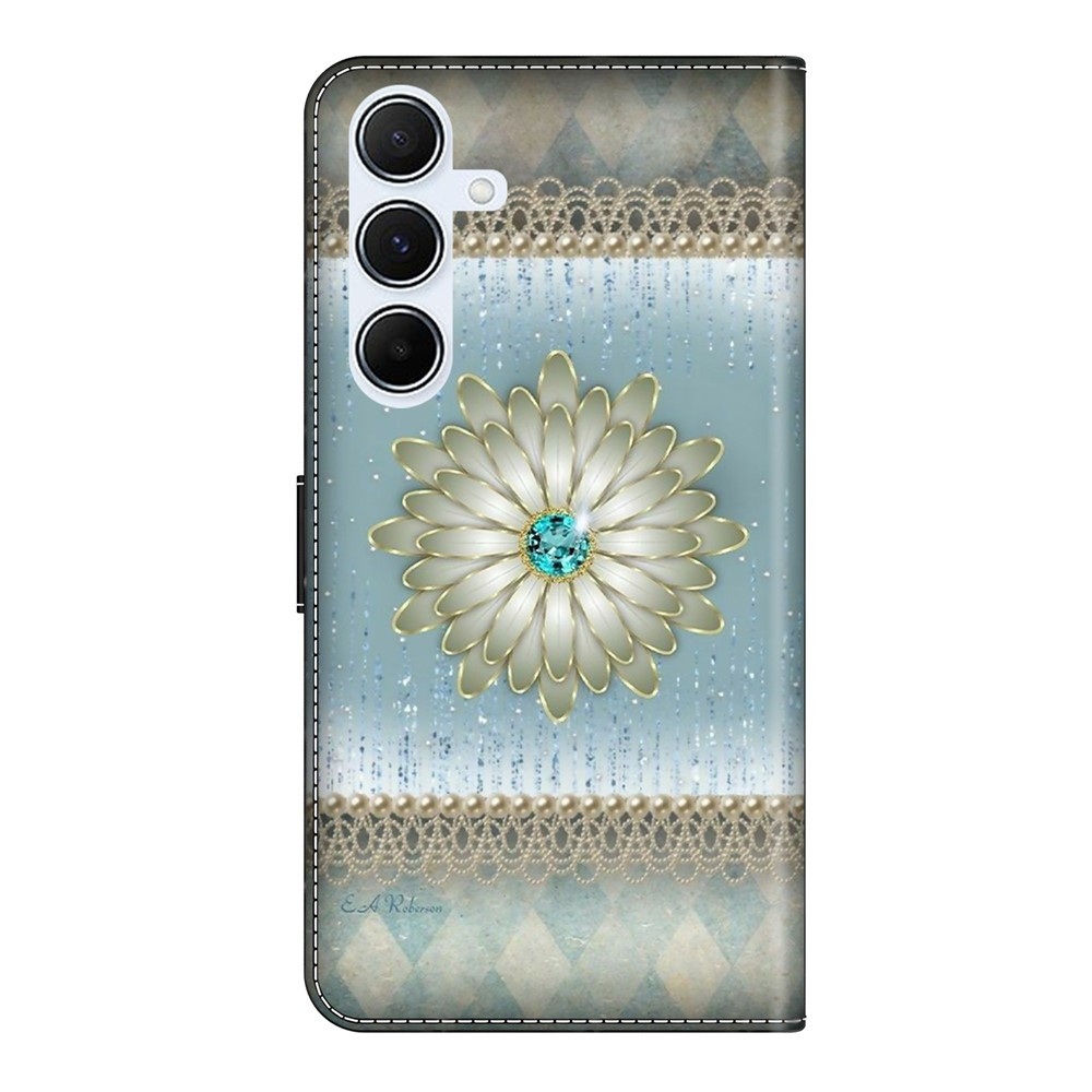 Fashion knížkové pouzdro na Samsung Galaxy A56 5G - diamantový květ