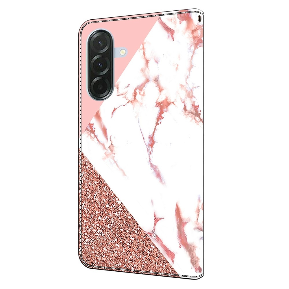 Fashion knížkové pouzdro na Samsung Galaxy A57 5G - trojůhelníkový vzor