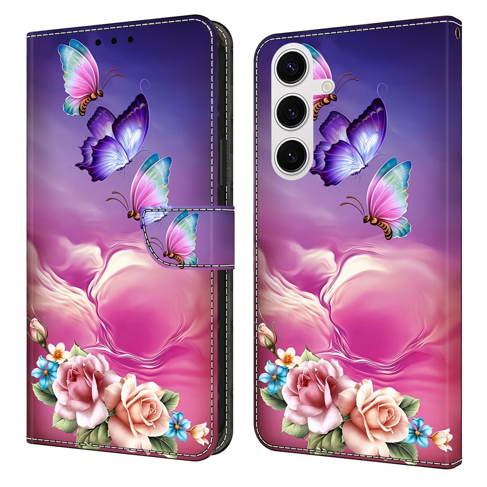 Fashion knížkové pouzdro na Samsung Galaxy S26+ - květiny a motýli