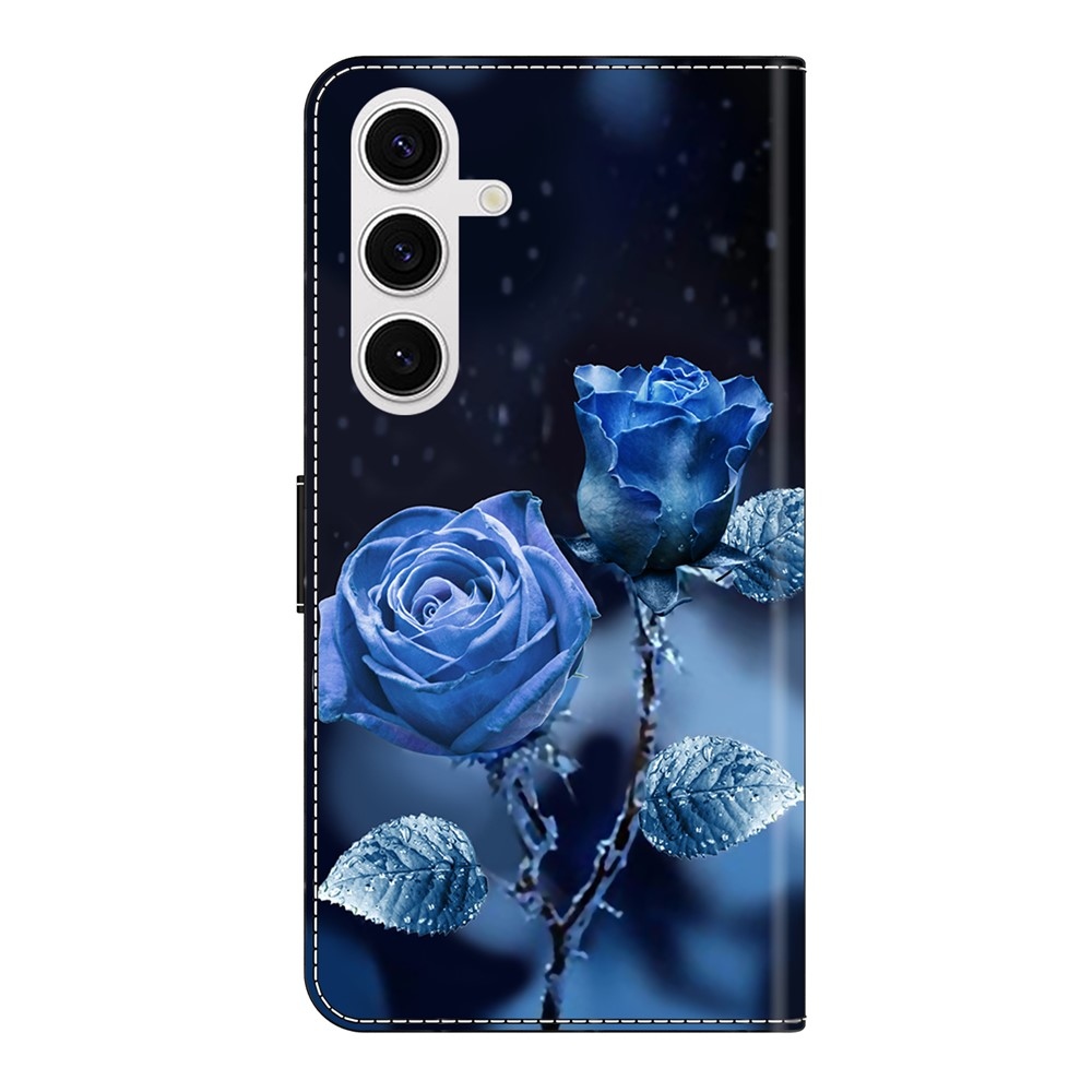 Fashion knížkové pouzdro na Samsung Galaxy S26+ - modré růže