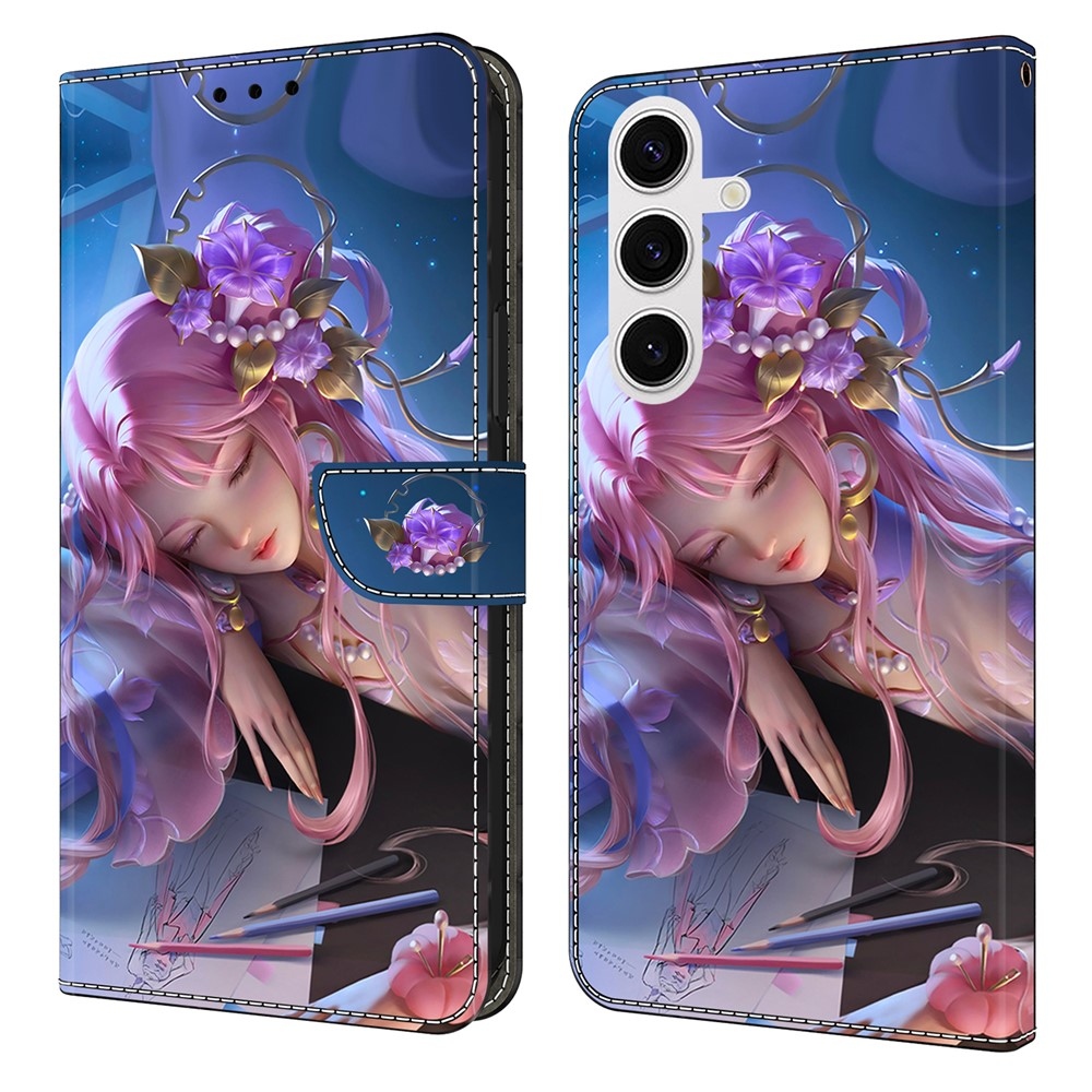 Fashion knížkové pouzdro na Samsung Galaxy S26/S26 Pro - spící dívka