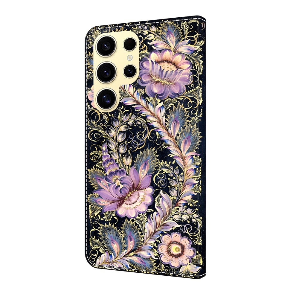 Fashion knížkové pouzdro na Samsung Galaxy S26 Ultra - květiny