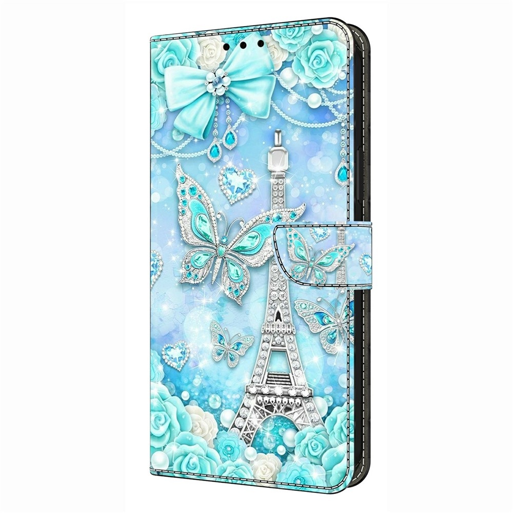Fashion knížkové pouzdro na Xiaomi Redmi A7 Pro - Eiffelova věž a motýli