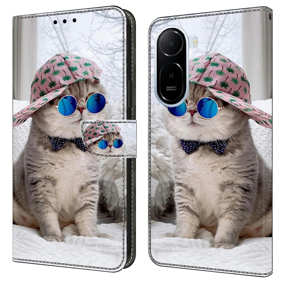 Fashion knížkové pouzdro na Xiaomi Redmi A7 Pro - kočka v kšiltovce