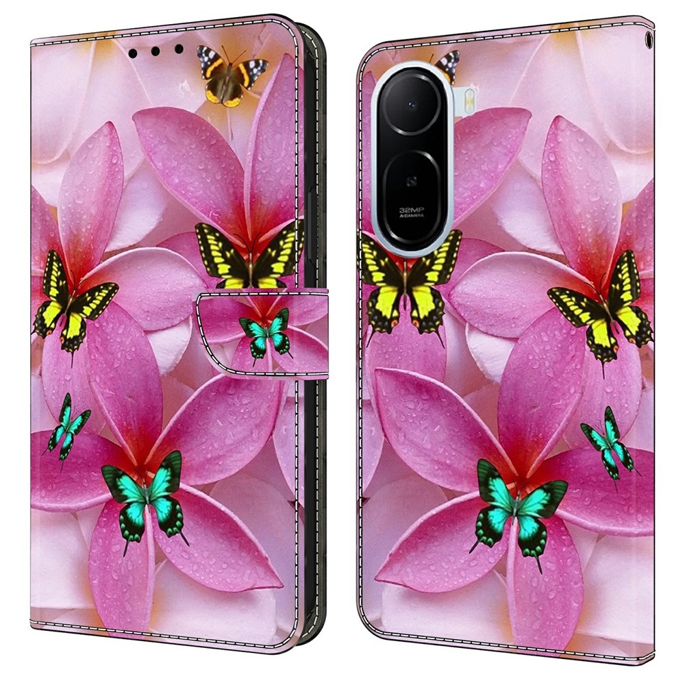 Fashion knížkové pouzdro na Xiaomi Redmi A7 Pro - motýli a růžové květy