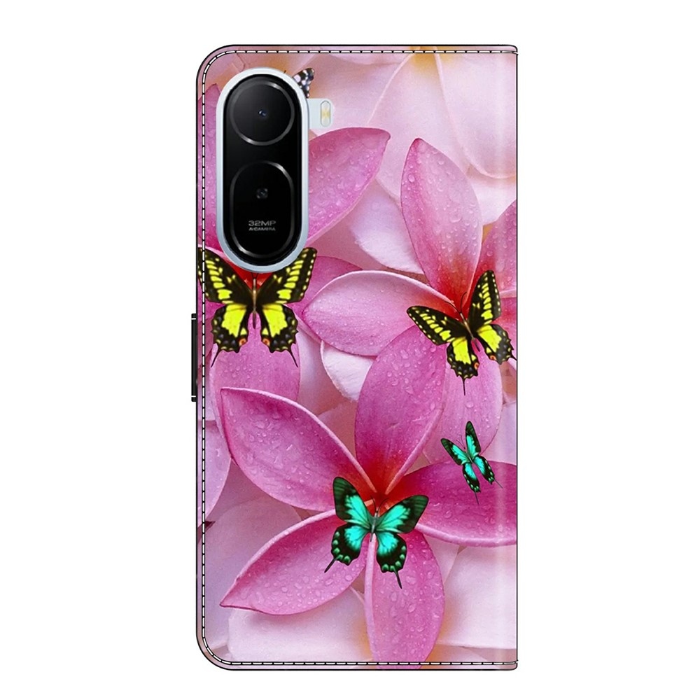 Fashion knížkové pouzdro na Xiaomi Redmi A7 Pro - motýli a růžové květy