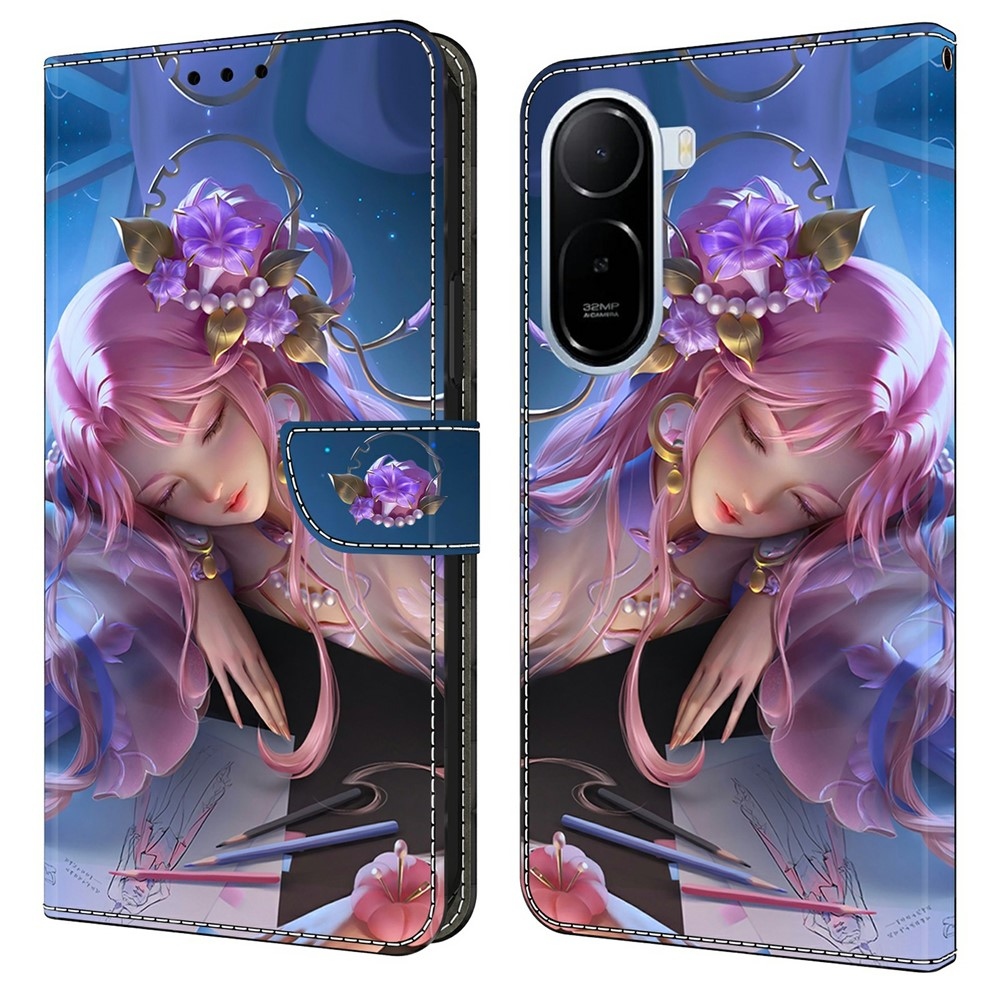 Fashion knížkové pouzdro na Xiaomi Redmi A7 Pro - spící dívka