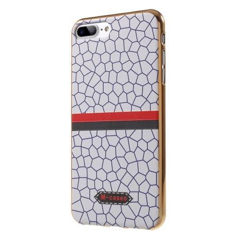 FashionStyle gelový obal s PU koženými zády na iPhone 8 Plus a iPhone 7 Plus - mozaika