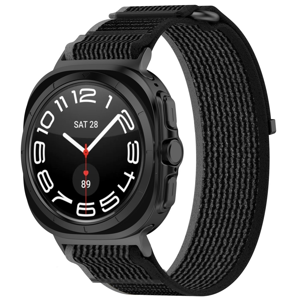 Fasten nylonový řemínek na Samsung Galaxy Watch Ultra (2025) 47mm - černý/šedý