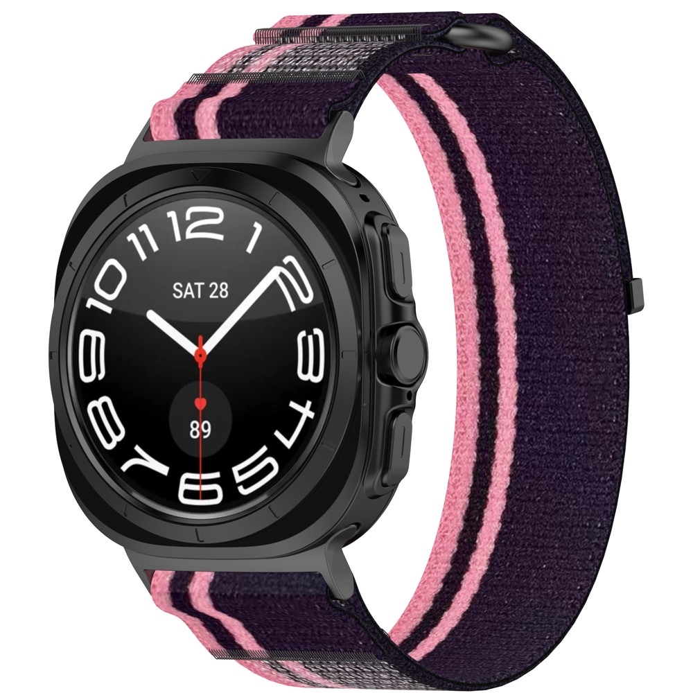 Fasten nylonový řemínek na Samsung Galaxy Watch Ultra (2025) 47mm - růžový/fialový