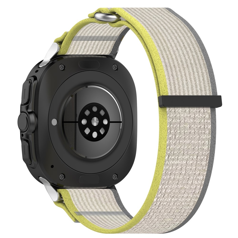 Fasten nylonový řemínek na Samsung Galaxy Watch Ultra (2025) 47mm - žlutý/šedý