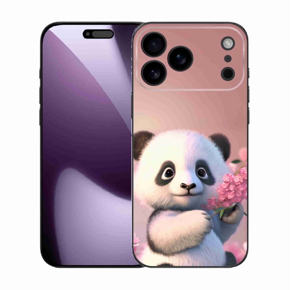 Gelový kryt mmCase na iPhone 17 Pro Max - roztomilá panda