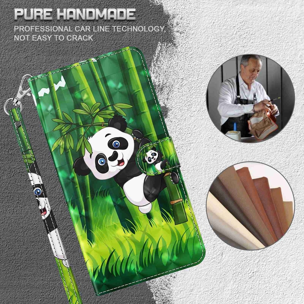 Print knížkové pouzdro na Samsung Galaxy A55 5G - panda na bambusu