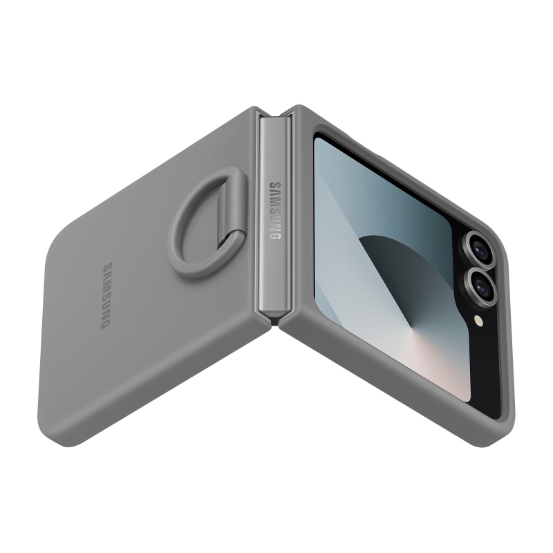 EF-PF741TJE Samsung Silikonový Kryt s Kroužkem pro Galaxy Z Flip 6 Gray