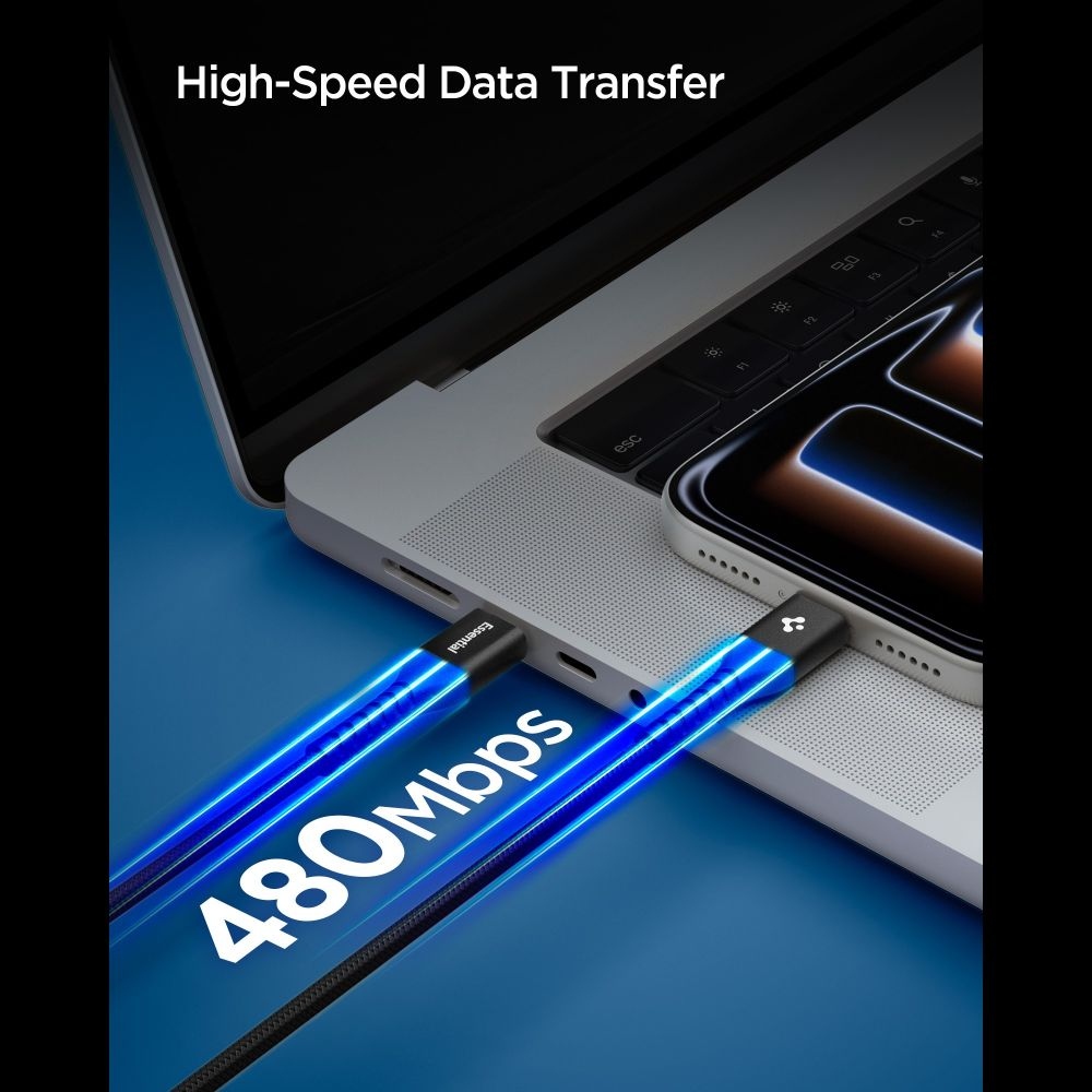 Spigen EB10010CCA datový kabel USB-C/USB-C 100W 1m - černý