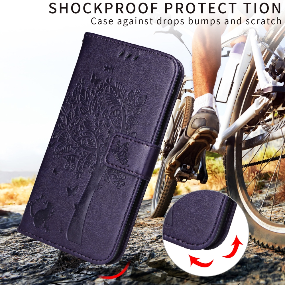 Trees knížkové pouzdro na Xiaomi Poco F7 5G - tmavěfialové