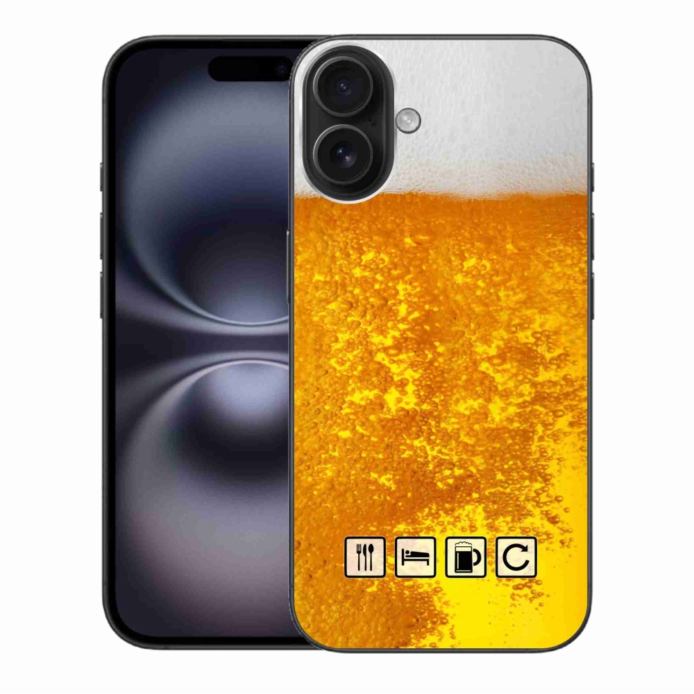 Gelový kryt mmCase na iPhone 16 Plus - pivní motiv 3