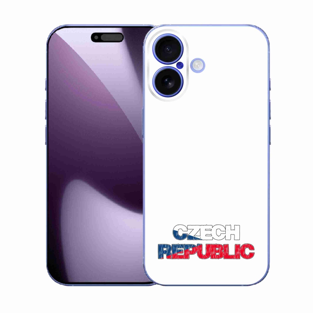 Gelový kryt mmCase na iPhone 17 - Czech Republic bílé pozadí