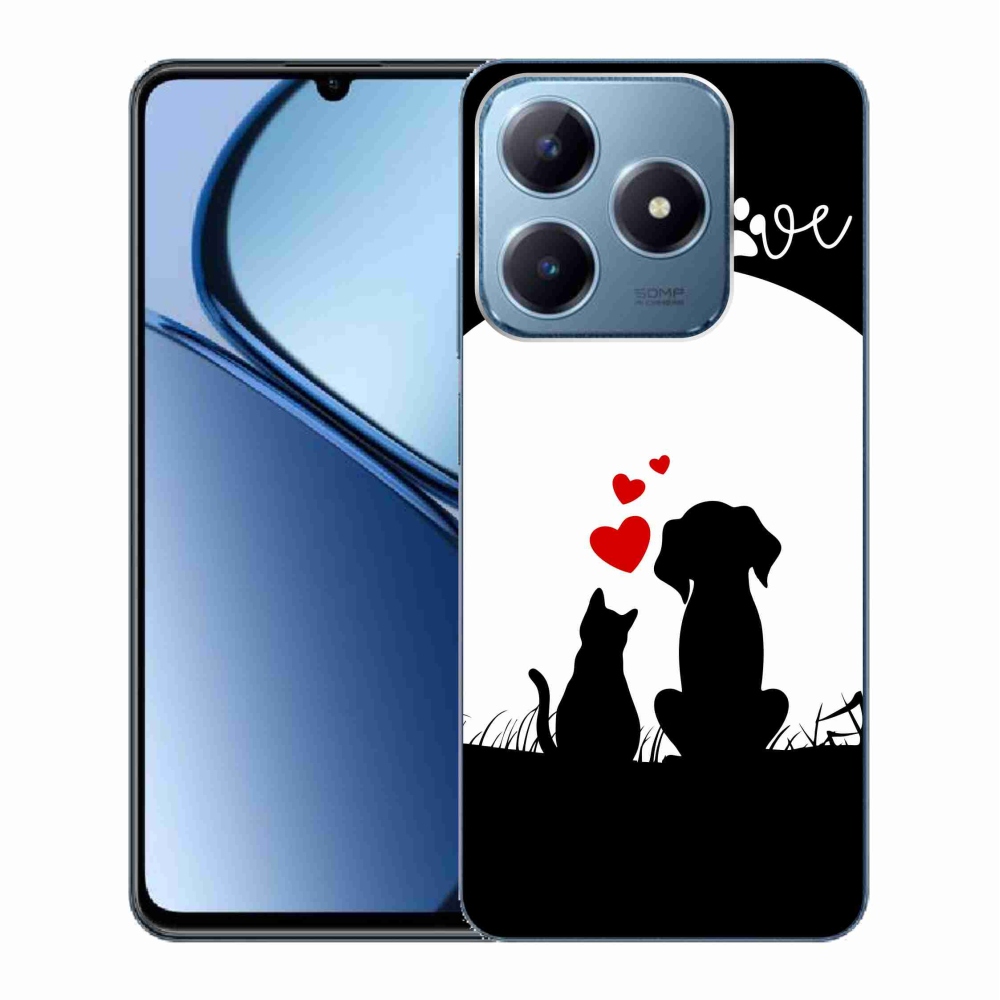 Gelový obal mmCase na Realme C63 - zvířecí láska