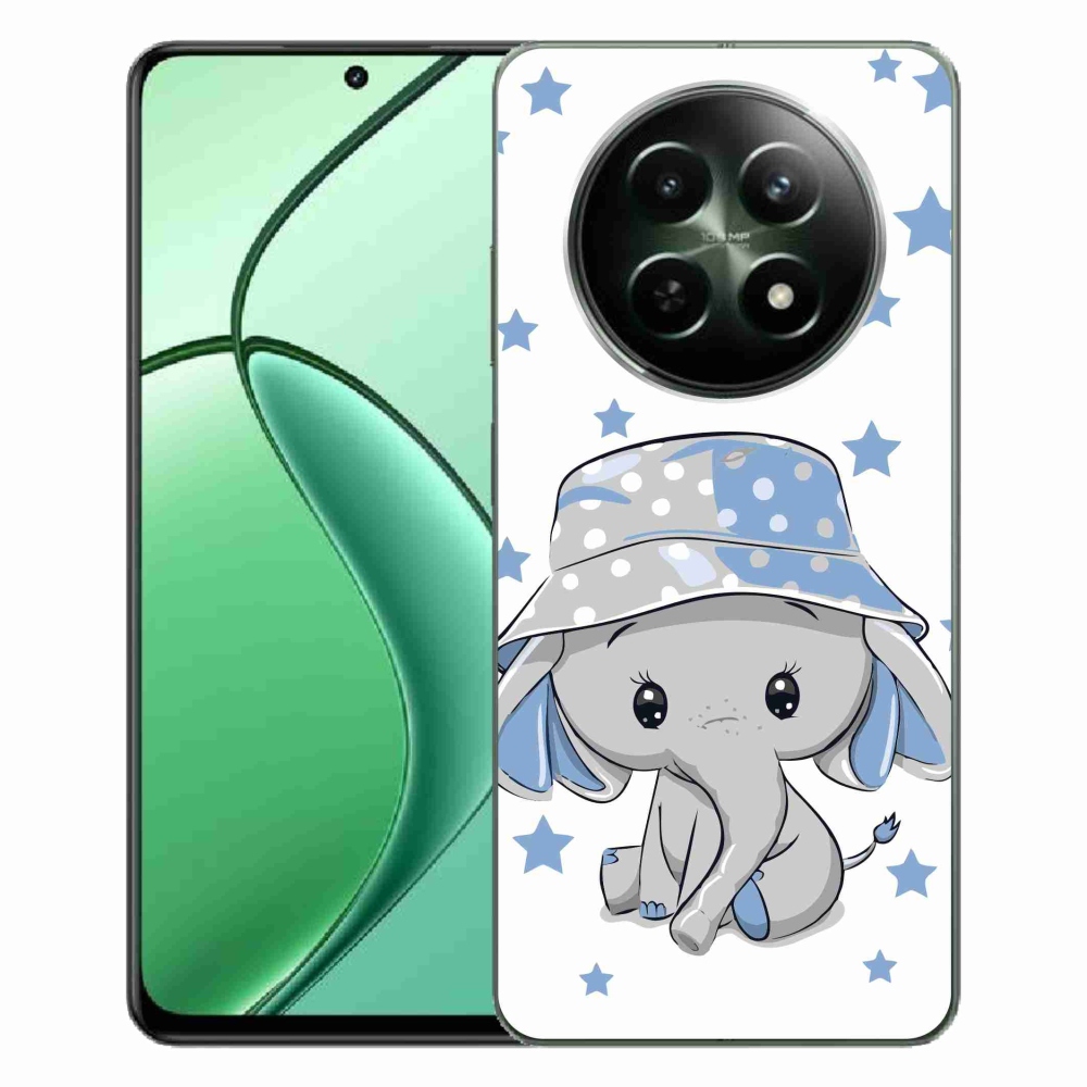 Gelový kryt mmCase na Realme 12 5G/12x 5G - modrý slon