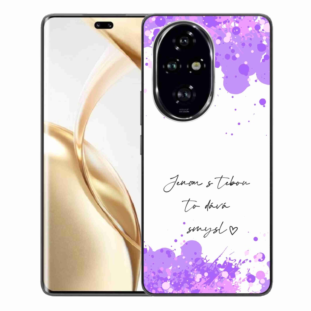 Gelový kryt mmCase na Honor 200 Pro 5G - zamilovaný text bílé pozadí