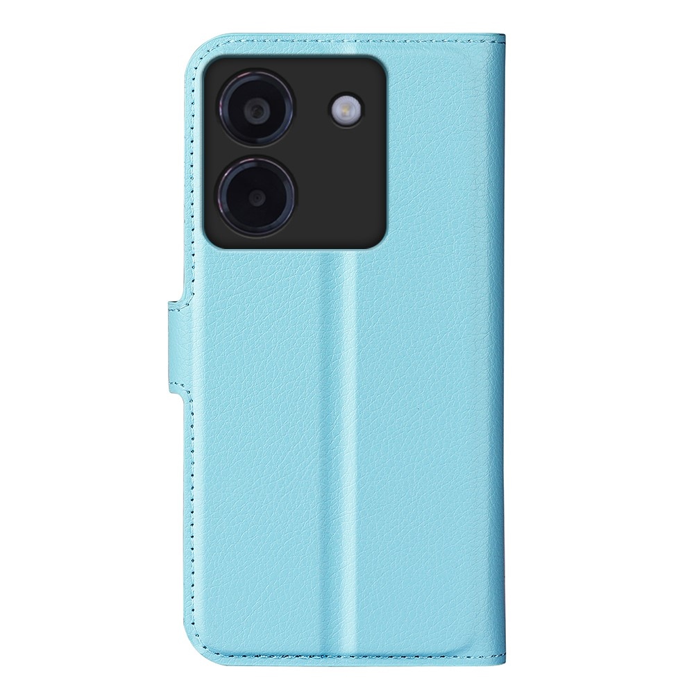Litchi knížkové pouzdro na Xiaomi Poco M7 Pro 5G - modré