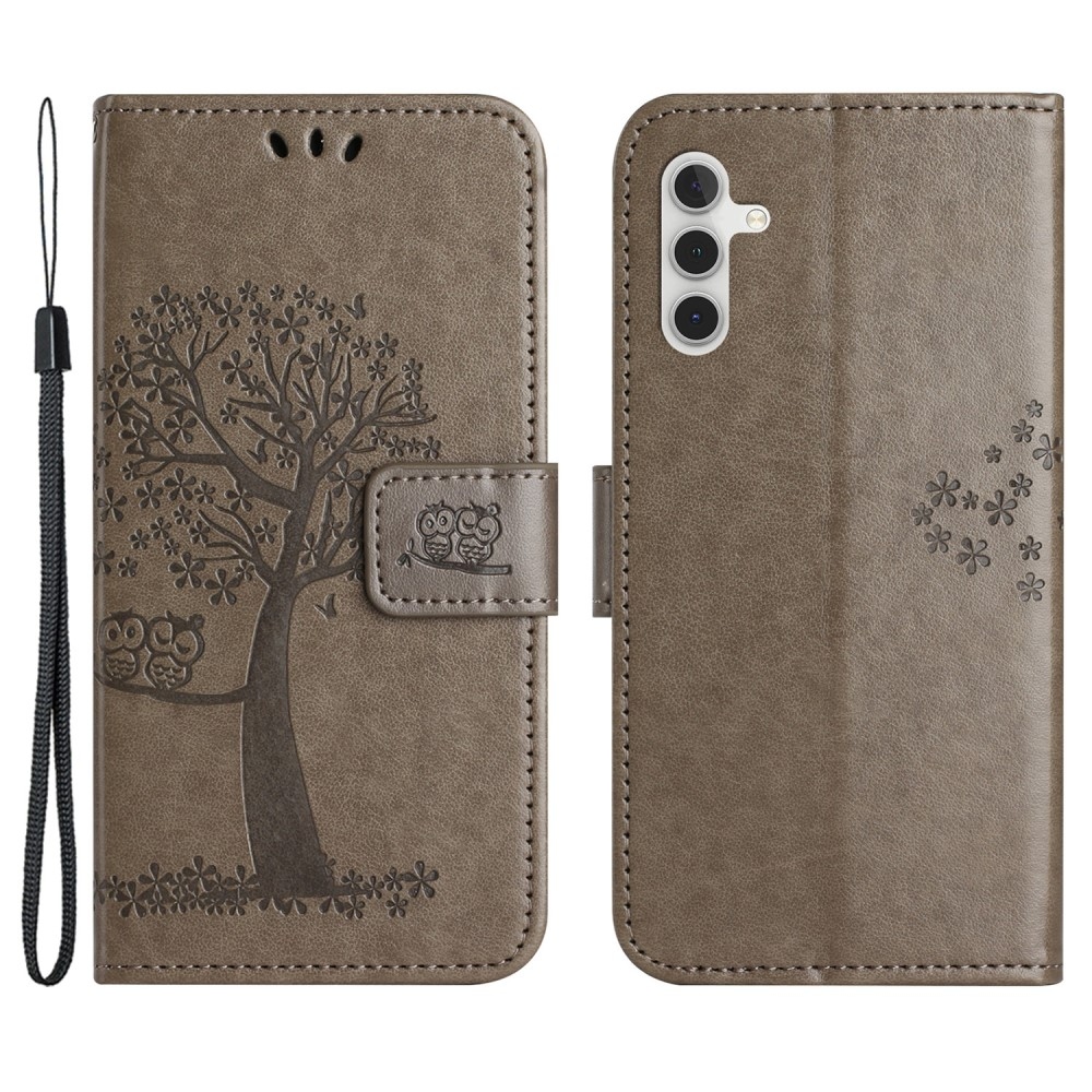 Tree knížkové pouzdro na Samsung Galaxy S24+/S25+ - šedé